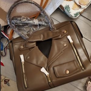 Le Miel makes this leather coat looking bag faux